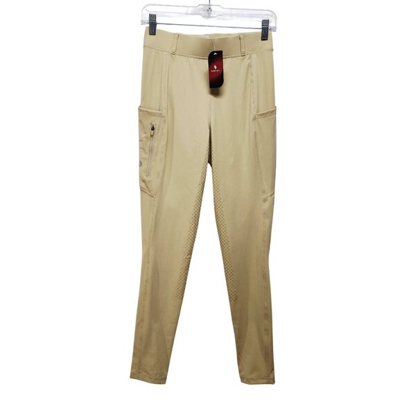 Santiny Womens Beige Riding Pants leggings Size S With Pockets & Stretch - Picture 12 of 12